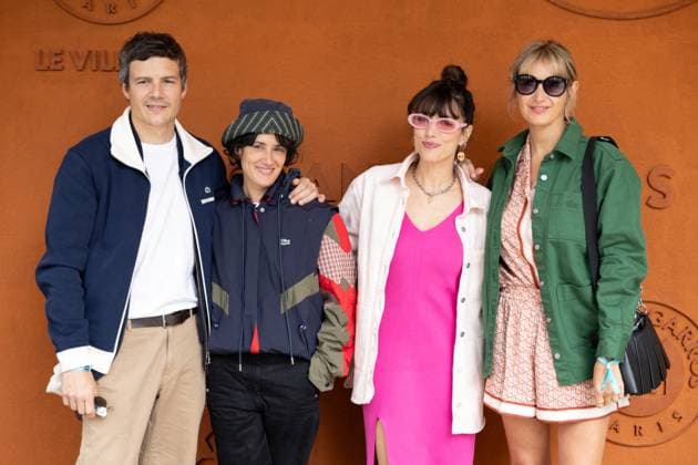 2025 French Open - Celebrities At Village Day 2 NB Nicolas Moreau, Eva Guide, Vanessa Guide and Caroline Anglade attends Village during the 2025 French Open at Roland Garros on May 26, 2025 in Paris, France. Photo by Nasser Berzane ABACAPRESS.COM Paris France  Copyright: xBerzanexNasser ABACAx