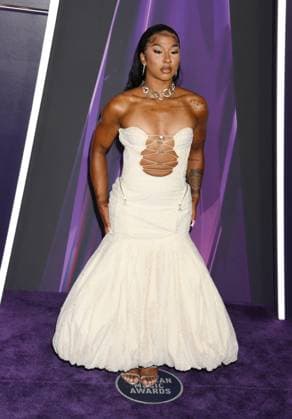 LAS VEGAS, NV - MAY 26: **EDITORIAL USE ONLY** Jordan Chiles at the 2025 American Music Awards at Fontainebleau Las Vegas on May 26, 2025 in Las Vegas, Nevada. Copyright: xJeffreyxMayerx