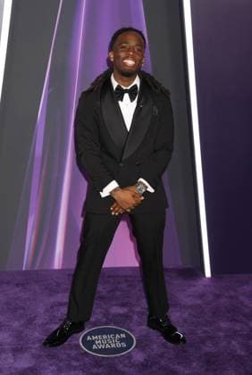 LAS VEGAS, NV - MAY 26: **EDITORIAL USE ONLY** Kai Cenat at the 2025 American Music Awards at Fontainebleau Las Vegas on May 26, 2025 in Las Vegas, Nevada. Copyright: xJeffreyxMayerx