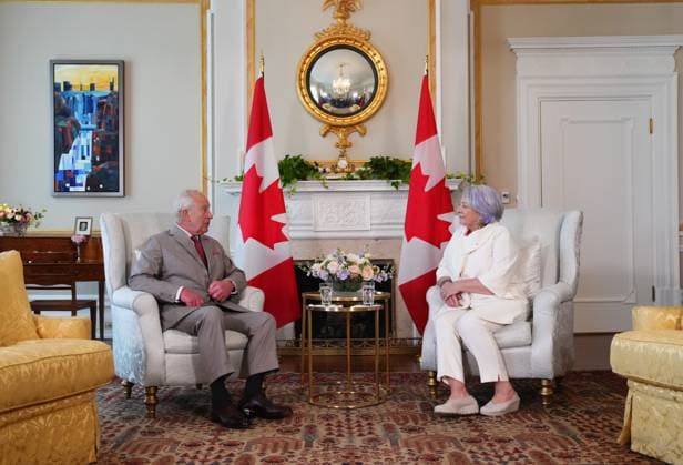 May 26, 2025, Ottawa, On, CANADA: Mary Simon, Governor General of Canada, has an audience with King Charles Rideau Hall in Ottawa during a royal visit on Monday, May 26, 2025. Ottawa CANADA  - ZUMAc35_ 20250526_zaf_c35_131 Copyright: xSeanxKilpatrickx