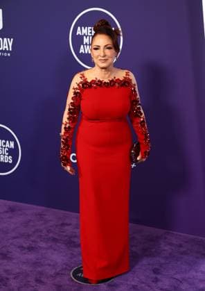 Gloria Estefan arrives for the 51st annual American Music Awards at the Fontainebleau Las Vegas on Monday, May 26, 2025.  LAV20250525436 JAMESxATOA