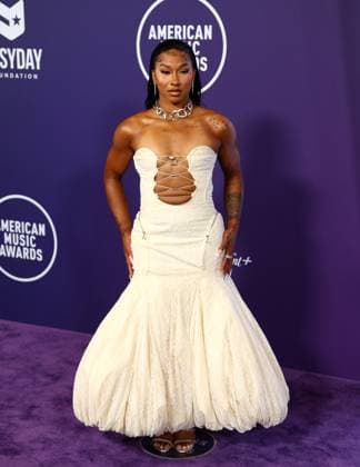 Jordan Chiles arrives for the 51st annual American Music Awards at the Fontainebleau Las Vegas on Monday, May 26, 2025.  LAV20250525469 JAMESxATOA