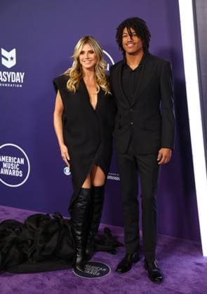 Heidi Klum and Henry Samuel arrive for the 51st annual American Music Awards at the Fontainebleau Las Vegas on Monday, May 26, 2025.  LAV20250525480 JAMESxATOA