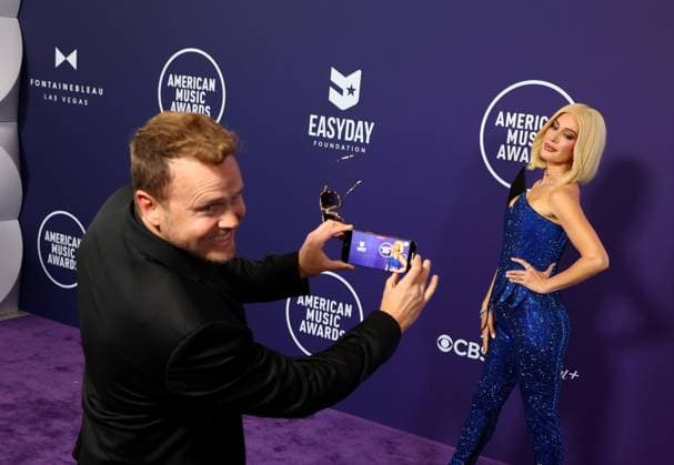 Spencer Pratt and Heidi Montag arrive for the 51st annual American Music Awards at the Fontainebleau Las Vegas on Monday, May 26, 2025.  LAV20250525484 JAMESxATOA