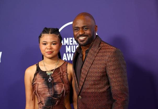 Maile Masako Brady and Wayne Brady arrive for the 51st annual American Music Awards at the Fontainebleau Las Vegas on Monday, May 26, 2025.  LAV20250525502 JAMESxATOA