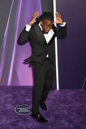 LAS VEGAS, NV - MAY 26: **EDITORIAL USE ONLY** Kai Cenat at the 2025 American Music Awards at Fontainebleau Las Vegas on May 26, 2025 in Las Vegas, Nevada. Copyright: xJeffreyxMayerx