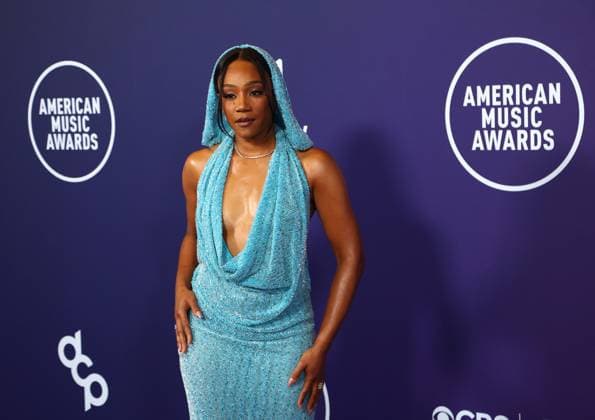 Tiffany Haddish arrives for the 51st annual American Music Awards at the Fontainebleau Las Vegas on Monday, May 26, 2025.  LAV20250525520 JAMESxATOA