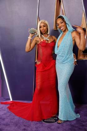 May 26, 2025, Las Vegas, California, USA: LAS VEGAS, NEVADA - MAY 26: Sexxy Red, Tiffany Haddish at the 2025 American Music Awards at Fontainebleau Las Vegas Las Vegas USA - ZUMAg107 20250526_zep_g107_093 Copyright: xNinaxPrommerx
