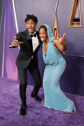 May 26, 2025, Las Vegas, California, USA: LAS VEGAS, NEVADA - MAY 26: Jon Batiste, Tiffany Haddish at the 2025 American Music Awards at Fontainebleau Las Vegas Las Vegas USA - ZUMAg107 20250526_zep_g107_100 Copyright: xNinaxPrommerx