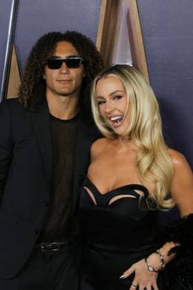 May 26, 2025, Las Vegas, Nevada, USA: Makoa Kaleiki Ho and Tana Mongeau at the 2025 American Music Awards held at the Fontainebleau Hotel in Las Vegas, Nevada on Monday May 26, 2025. BURT HARRIS BNS PI Las Vegas USA - ZUMAp124 20250526_zaa_p124_054 Copyright: xBurtxHarrisx