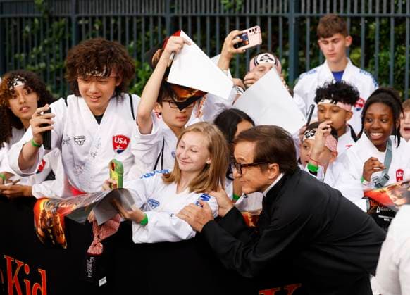 Jackie Chan arrives on the red carpet at the Karate Kid: Legends Premiere at SVA Theater on Tuesday, May 27, 2025 in New York City.  NYP20250527204 JohnxAngelillo