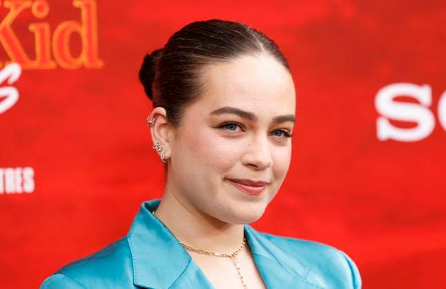 Mary Mouser arrives on the red carpet at the Karate Kid: Legends Premiere at SVA Theater on Tuesday, May 27, 2025 in New York City.  NYP20250527207 JohnxAngelillo