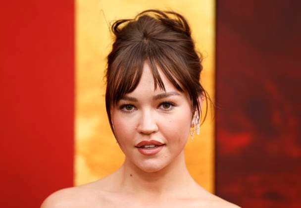 Sadie Stanley arrives on the red carpet at the Karate Kid: Legends Premiere at SVA Theater on Tuesday, May 27, 2025 in New York City.  NYP20250527220 JohnxAngelillo