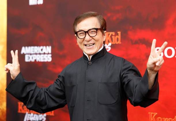 Jackie Chan arrives on the red carpet at the Karate Kid: Legends Premiere at SVA Theater on Tuesday, May 27, 2025 in New York City.  NYP20250527232 JohnxAngelillo