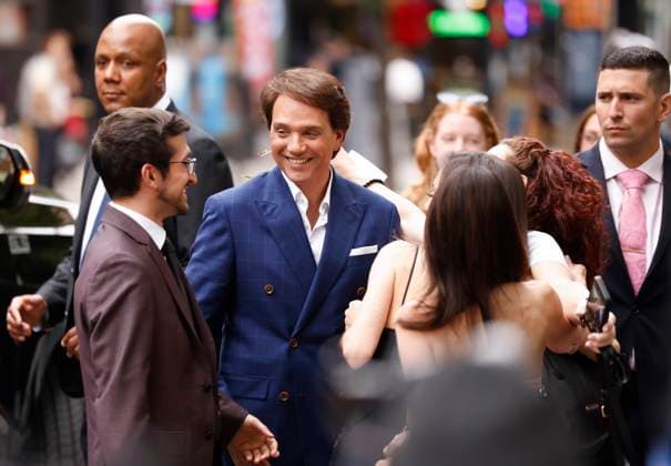 Ralph Macchio arrives at the Karate Kid: Legends Premiere at SVA Theater on Tuesday, May 27, 2025 in New York City.  NYP202505272161 JohnxAngelillo