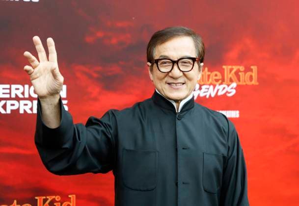 Jackie Chan arrives on the red carpet at the Karate Kid: Legends Premiere at SVA Theater on Tuesday, May 27, 2025 in New York City.  NYP20250527230 JohnxAngelillo