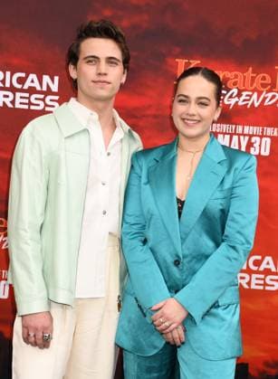 NEW YORK, NY- MAY 27: Tanner Buchanan and Mary Mouser at The NY World Premiere of Karate Kid: Legends on May 27, 2025 in New York City. Copyright: xMediaPunchx