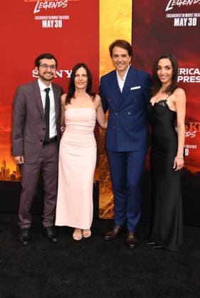 NEW YORK, NY- MAY 27: Daniel Macchio, Phyllis Fierro, Ralph Macchio and Julia Macchio at The NY World Premiere of Karate Kid: Legends on May 27, 2025 in New York City. Copyright: xMediaPunchx