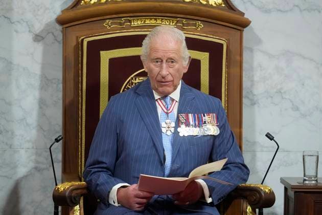 May 27, 2025, Ottawa, On, Canada: King Charles delivers the speech from the throne in the Senate in Ottawa on Tuesday, May 27, 2025. Ottawa Canada  - ZUMAc35_ 20250527_zaf_c35_328 Copyright: xAdrianxWyldx