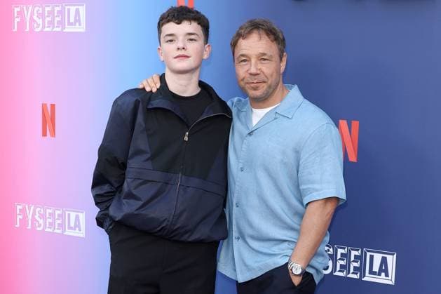 Netflix FYSEE LA - Adolescence Season 1 ATAS Emmy FYC Event English actor Owen Cooper and English actor and producer Stephen Graham arrive at the Netflix FYSEE LA - Adolescence Season 1 ATAS (Academy of Television Arts and Sciences) Emmy FYC (For Your Consideration) Event held at the Wolf Theatre at the Saban Media Center at the Academy of Television Arts and Sciences in North Hollywood, Los Angeles, California, United States. Wolf Theatre at the Saban Media Center at the Academy of Television Arts and Sciences, North Hollywood, Los Angeles, California, USA California United States  Copyright: xImagexPressxAgencyx originalFilename: collin-netflixf250528_np850.jpg