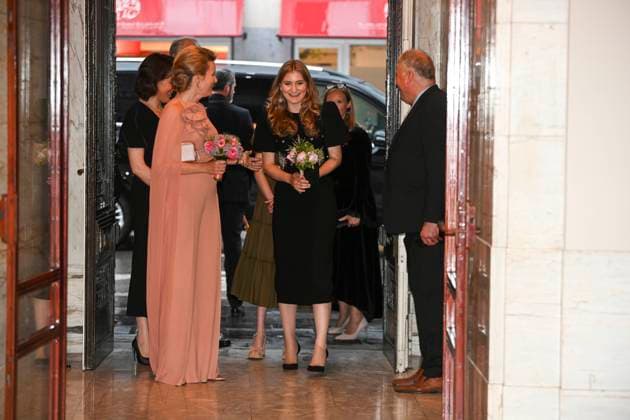 Queen Mathilde and Princesse Elisabeth - Queen Elisabeth Competition Brussels, Belgium. 27 may 2025 : Queen Mathilde and Princess Elisabeth attend the Queen Elisabeth Music Competition at Bozar in Brussels. With Hélène d Udekem d Acoz et sa fille. (Sister of queen) . Credit : F.Andrieu Agencepeps CC . Brussels Belgium  Copyright: xContentxCurationx F.Andrieu Agencepeps CCx