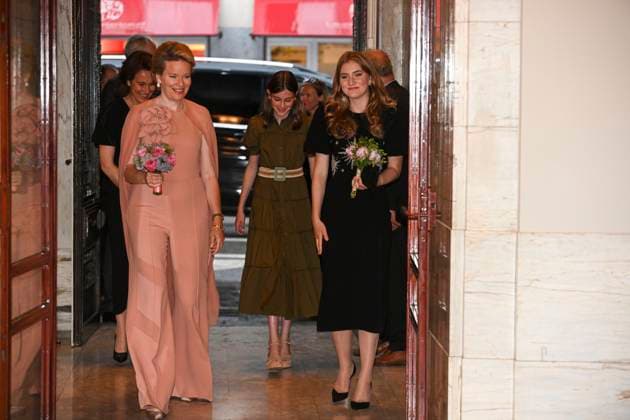 Queen Mathilde and Princesse Elisabeth - Queen Elisabeth Competition Brussels, Belgium. 27 may 2025 : Queen Mathilde and Princess Elisabeth attend the Queen Elisabeth Music Competition at Bozar in Brussels. With Hélène d Udekem d Acoz et sa fille. (Sister of queen) . Credit : F.Andrieu Agencepeps CC . Brussels Belgium  Copyright: xContentxCurationx F.Andrieu Agencepeps CCx