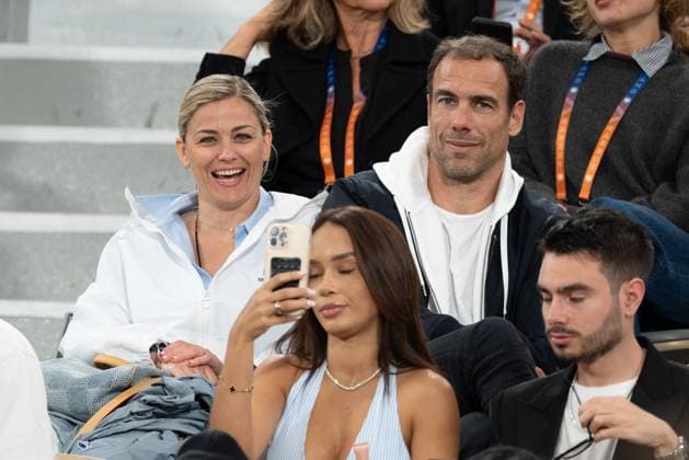 French Open Vips At The Stands LZ Laure Boulleau and Bruno Cheyrou attend the Roland Garros 2025 tournament on May 28, 2025 in Paris, France. Photo by Laurent Zabulon ABACAPRESS.COM  Copyright: xZabulonxLaurent ABACAx