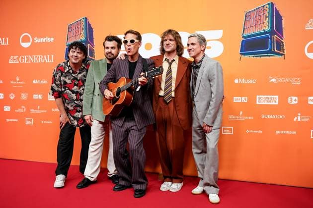 Entertainment Bilder des Tages Zurich, Switzerland, May 28th 2025: Swiss music group Hecht on the red carpet during the Swiss Music Awards 2025 at Hallenstadion in Zurich, Switzerland. (Daniela Porcelli SPP) Copyright: xDanielaxPorcellix xSPPx spp-en-DaPoSp-20250528-DP104281-2