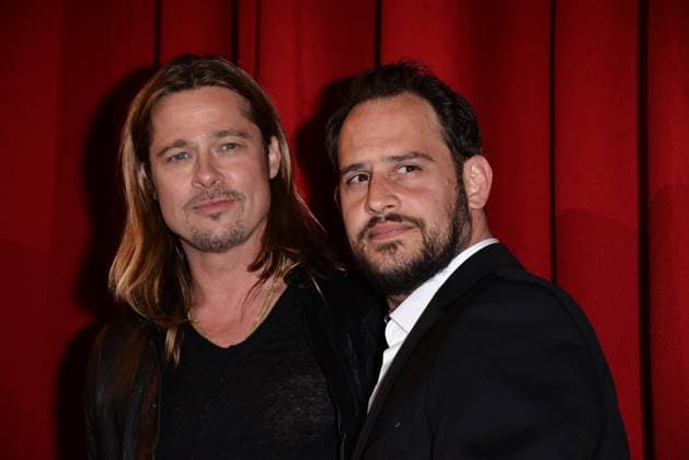 World War Z premiere in Germany Brad Pitt & Moritz Bleibtreu World War Z premiere, Sony Cinestar, Potsdamer Platz, Berlin, Germany. June 4th 2013 headshot portrait goatee facial hair suit stubble black leather CAP AAP AAP Berlin Berlin Germany Copyright: xAAP CapitalxPicturesx