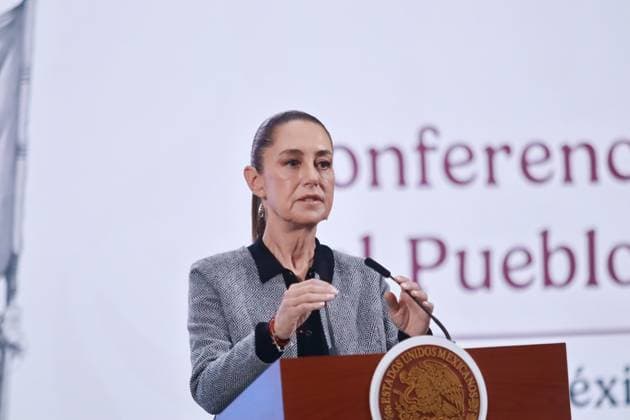 Mexico™s President Claudia Sheinbaum Holds Briefing Mexican President Claudia Sheinbaum Pardo speaks during a briefing where she explained the use of the six ballots for the election of judges, ministers, and magistrates that the Mexican citizens will elect. at the National Palace on May 28, 2025, in Mexico City, Mexico. Mexico City CDMX Mexico Copyright: xCarlosxSantiagox