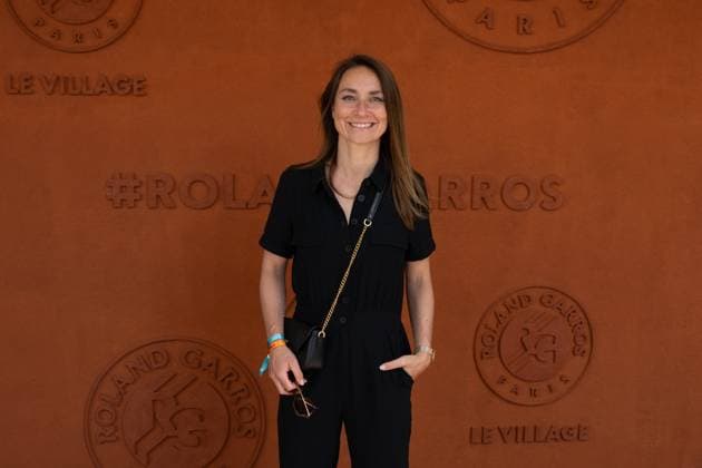 French Open Vips At The Village LZ Gaetane Thiney take a pose at Roland Garros for the French open on May 29, 2025, in Paris, France. Photo by Laurent Zabulon ABACAPRESS.COM  Copyright: xZabulonxLaurent ABACAx