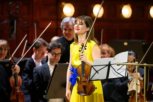 Georgian-born German violinist Lisa Batiashvili with London Symphony Orchestra with their Chief Conductor Sir Antonio Pappano concert during the Prague Spring International Music Festival in Prague, Czech Republic, May 29, 2025. (CTKxPhoto MichalxKamaryt) CTKPhotoP2025052908431  CTKPhotoP2025052908431