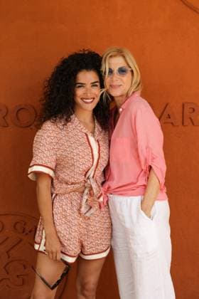 French Open - Vips At The Village Sabrina Ouazani, Michele Laroque at Village during the 2025 French Open at Roland Garros on May 30, 2025 in Paris, France. Photo by Nasser Berzane ABACAPRESS.COM Paris France  Copyright: xBerzanexNasser ABACAx