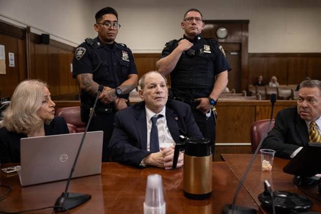 Entertainment Themen der Woche KW22 Entertainment Bilder des Tages Harvey Weinstein, former co-chairman of the Weinstein Co., sits in Manhattan Criminal Court in New York City on Friday, May 30, 2025. Weinstein faces a retrial on rape and sex assault charges after his 2020 conviction by a jury was overturned by an appeals court last year. Pool  NYX20250530103 YukixIwamura