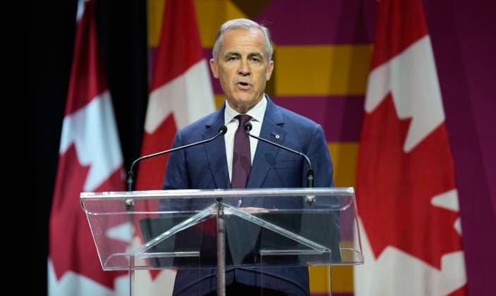 May 30, 2025, Ottawa, On, Canada: Prime Minister Mark Carney speaks at the Federation of Canadian Municipalities conference, in Ottawa, Friday, May 30, 2025. Ottawa Canada  - ZUMAc35_ 20250530_zaf_c35_027 Copyright: xAdrianxWyldx