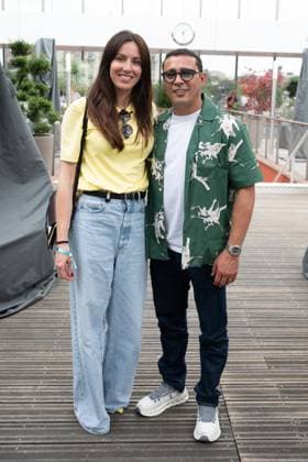 French Open Vips At The Village LZ Brahim Asloum and his wife Justine Pouget attend the Roland Garros 2025 tournament on May 31, 2025 in Paris, France. Photo by Laurent Zabulon ABACAPRESS.COM  Copyright: xZabulonxLaurent ABACAx