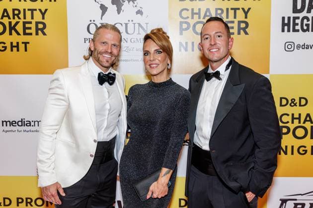 Entertainment Themen der Woche KW22 Entertainment Bilder des Tages 31.05.2025. Wuppertal. D&D Casino Royale Charity Poker Night in der Historischen Stadthalle Wuppertal. Der Charity-Erlös ist zugunsten der Umbrella Stiftung des Promi Schönheitschirurgen Dr. Afschin Fatemi. Hier: Paul Janke, Danni Büchner und David Hegemann. Wuppertal Historische Stadthalle Nordrhein-Westfalen Deutschland *** 31 05 2025 Wuppertal D D Casino Royale Charity Poker Night in the Historische Stadthalle Wuppertal The charity proceeds are for the benefit of the Umbrella Foundation of celebrity plastic surgeon Dr Afschin Fatemi Here Paul Janke, Danni Büchner and David Hegemann Wuppertal Historische Stadthalle North Rhine-Westphalia Germany