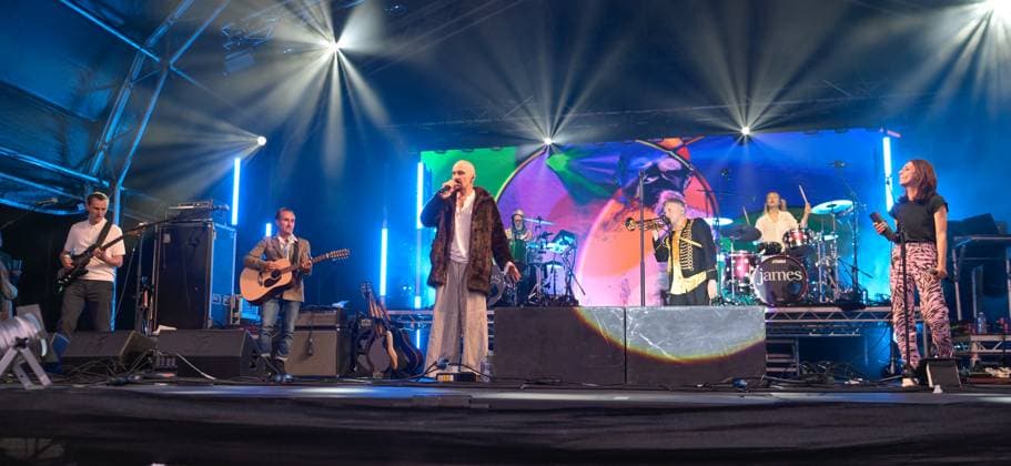 Wychwood Music Festival 2025 Saturday Tim Booth and his band James headline at Wychwood Music Festival 2025 Saturday, Credit:Jules Annan Avalon  Copyright: xJulesxAnnanx xAvalonx 1005809146