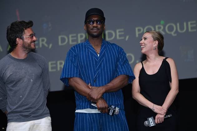 Comic Con Experience Mexico 2025 ˜CCXP™ - Day 2 (L-R) Jonathan Bailey, Mahershala Ali and Scarlett Johansson during a conference for the announcement of the film Jurassic World Rebirth as part of the the 2nd edition of Comic Con Experience Mexico 2025 ˜CCXP™ at Centro Banamex. on May 31, 2025 in Mexico City, Mexico. Mexico City CDMX Mexico Copyright: xCarlosxTischlerx