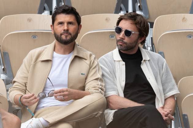 French Open Vips At The Stands LZ Christophe Beaugrand and his husband Ghislain Gerin attend the Roland Garros 2025 tournament on June 2, 2025 in Paris, France. Photo by Laurent Zabulon ABACAPRESS.COM  Copyright: xZabulonxLaurent ABACAx