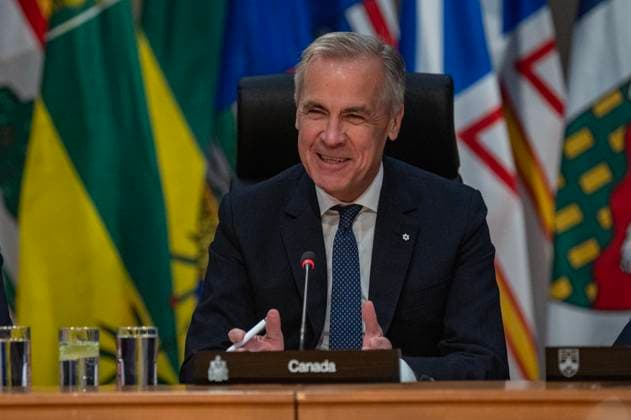 June 2, 2025, Saskatoon, Sk, CANADA: Prime Minister Mark Carney during the First MinisteröÄÃ s Meeting in Saskatoon on Monday, June 2, 2025. Saskatoon CANADA  - ZUMAc35_ 20250602_zaf_c35_027 Copyright: xLiamxRichardsx
