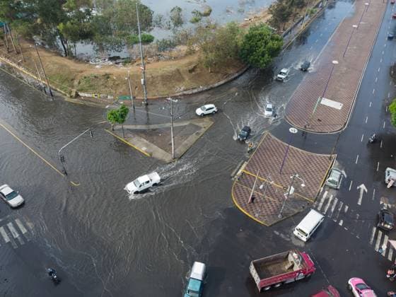 Heavy Rains Hit Mexico Causing Floods Aerial view of flooded streets near the La Colmena pumping plant, on the border between the State of Mexico and Mexico City after the heavy rains that hit Mexico, affecting several municipalities. on June 3, 2025 in Mexico City, Mexico. (Photo by Carlos Santiago Eyepix Group) Copyright: xCarlosxSantiago xEyepixxGroupx CS_03062025_157524