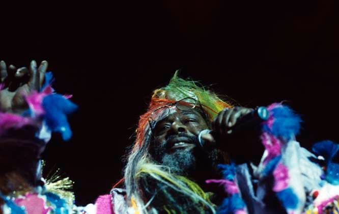 Archivbilder der Woche KW23 1996 - New York, New York, USA - GEORGE CLINTON performs on stage in 1996 in Central Park. New York USA - ZUMAr80_ 19960101_zma_b74_012 Copyright: xCatherinexBauknightx