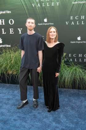 June 4, 2025, New York, United States: (L-R) Caleb Freundlich and Julianne Moore attend the Echo Valley New York Premiere at AMC Lincoln Square. New York United States - ZUMAs197 20250604_aaa_s197_486 Copyright: xRonxAdarx