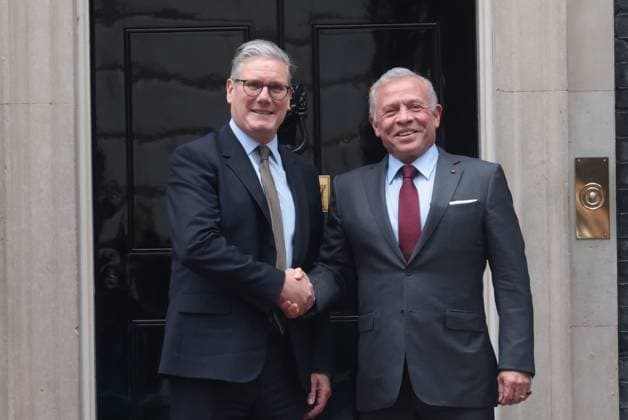 News Themen der Woche KW23 News Bilder des Tages . 05 06 2025. London, United Kingdom. Kier Starmer Greets King of Jordan to No10. Prime Minister Keir Starmer welcome sHis Majesty King Abdullah II, King of Jordan, to Downing Street.  xMartynxWheatleyx xi-Imagesx IIM-25990-0002