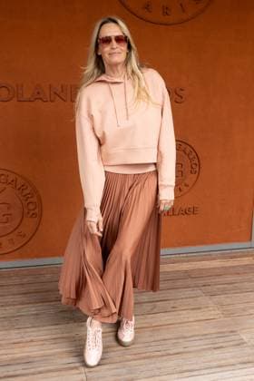 French Open Vips at the Village LZ Estelle Lefebure take a pose at Roland Garros for the French open on June 5, 2025, in Paris, France. Photo by Laurent Zabulon ABACAPRESS.COM  Copyright: xZabulonxLaurent ABACAx