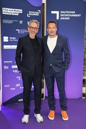 Rolf Hellgardt und Axel Kuehn bei der Verleihung von Der Deutsche Entertainment Award am 5.06.2025 im Harbour Club in Koeln Deutscher Entertainment Award 2025 in Koeln