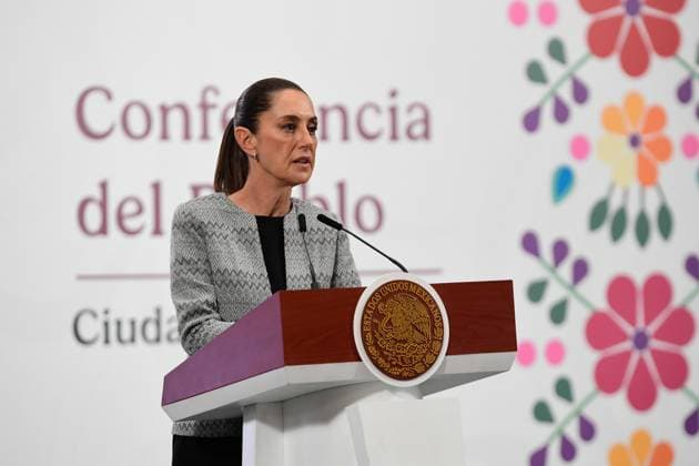 Mexico s President, Claudia Sheinbaum, during a peres conference, expressed her rejection of the violence of the CNTE teachers as they attempted to enter the Ministry of the Interior. at the National Palace. on June 5, 2025 in Mexico City, Mexico. Mexico City Mexico - ZUMAe321 20250605_zia_e321_022 Copyright: xCarlosxSantiagox