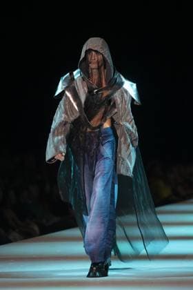 A model presents a creation from Sybrand Jansen during the Show 2025 end of year fashion show showcasing the creations of students from the bachelor s and master s degree of the fashion department of the Royal Academy of Fine Arts - AP Hogeschool, in Antwerp, Friday 06 June 2025.  KRISTOFxVANxACCOM 126333333
