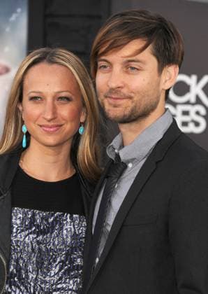 Los Angeles Premiere of Rock of Ages Jennifer Meyer & Tobey Maguire The Los Angeles Premiere of Rock Of Ages at Grauman s Chinese Theatre in Hollywood, California, USA. June 8th, 2012 headshot portrait dress married husband wife grey gray black beard facial hair print turquoise earrings CAP ROT TM TM ROT Hollywood California USA Copyright: xTM ROT CapitalxPicturesx